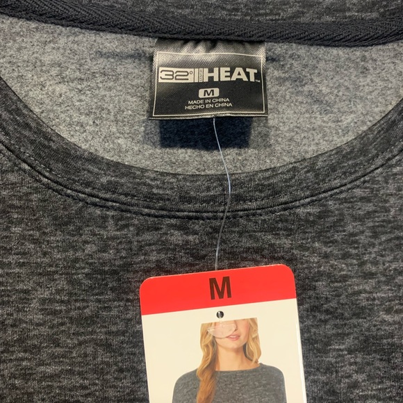 New 32 degrees Gray fleece sweatshirt Sz. M - Picture 3 of 7